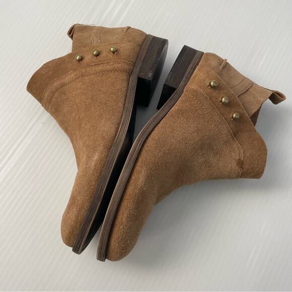 Franco Sarto Kelton brown suede studded booties size 7 size zip - Picture 12 of 13